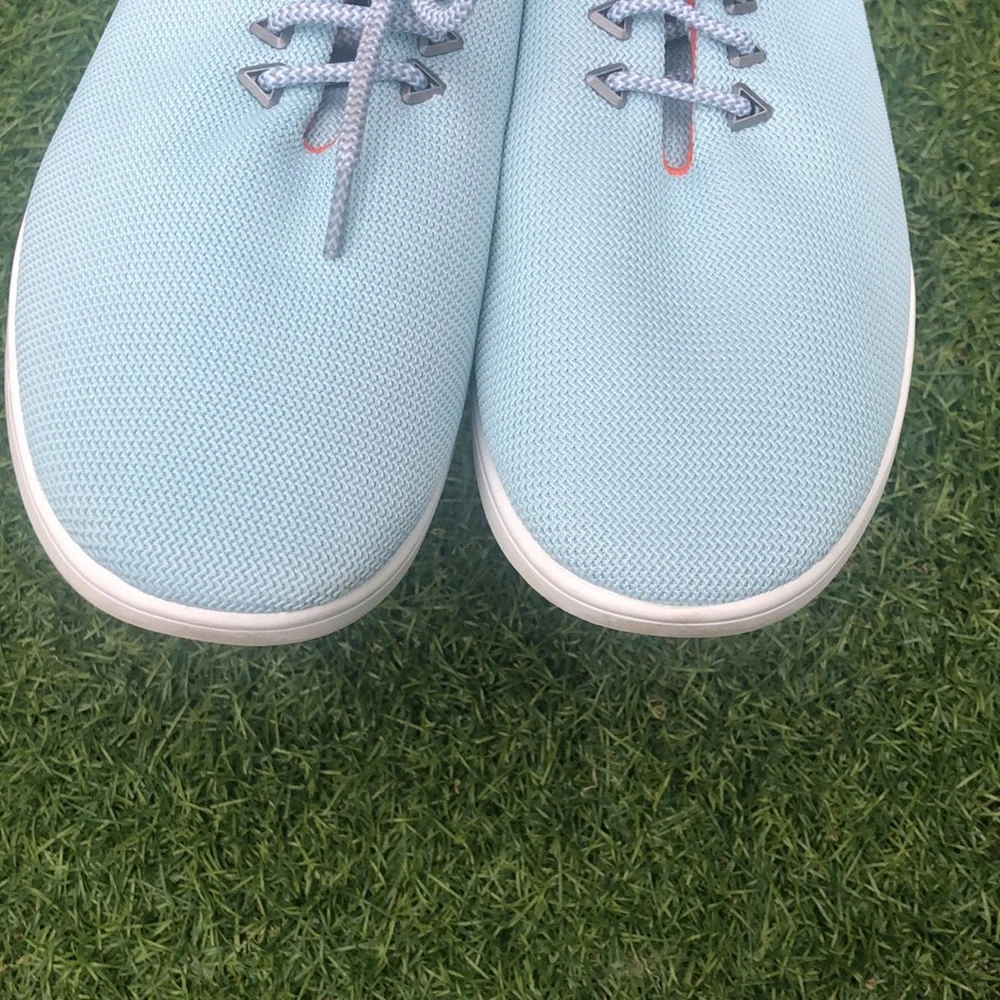 Muroexe Aqua blue atom sneakers sz 42 8.5M